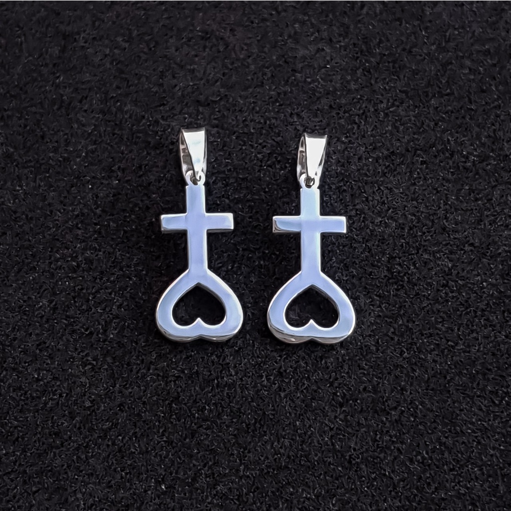 Mặt dây chuyền thiên tâm, dây chuyền dấu thiên tâm trái tim chữ thập chất liệu bạc 925 cao cấp T&TJewelry - MT1