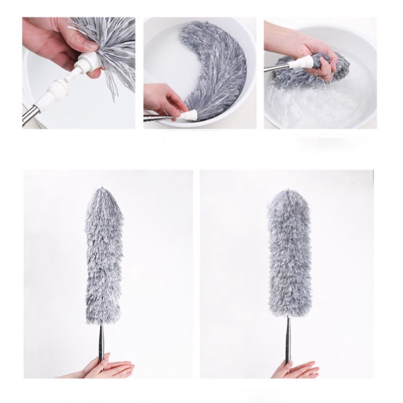 Chổi quét trần nhà thông minh đa năng lau bụi tiện lợi cán dài 2m8 cây phất đa năng xoay 360 có thể điều chỉnh Angola