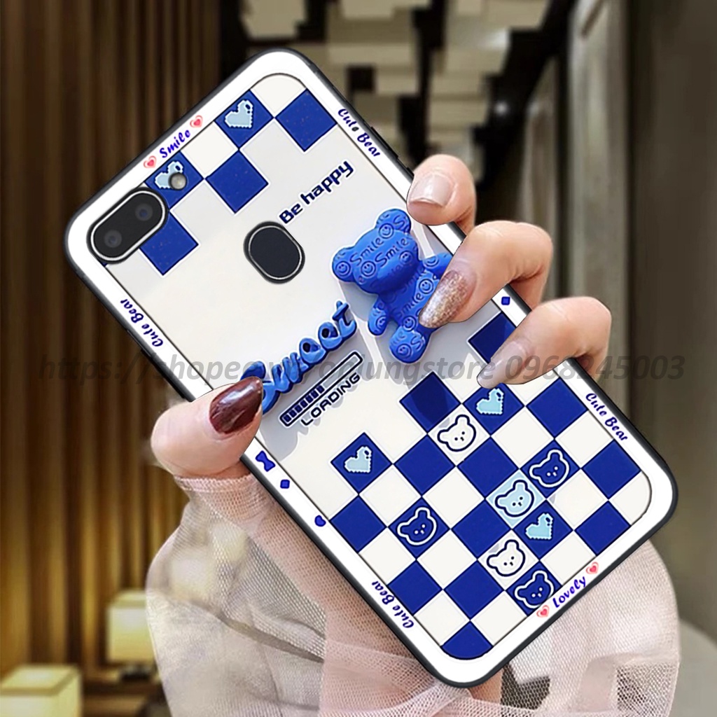 Ốp lưng oppo Realme 1 / 2 / 2 Pro / Oppo F7 Youth in hình 3D gấu cute cool ngầu giả nổi.