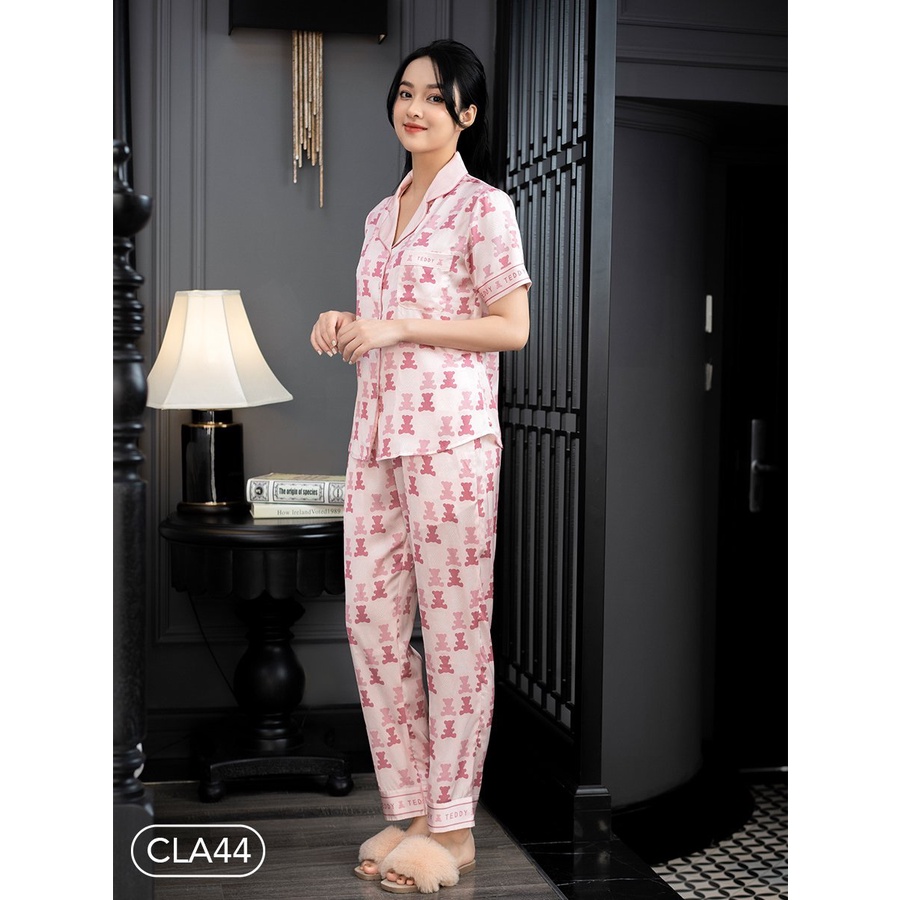 Bộ ngủ satin ZAM Luxury - CLA44 - Áo ngắn tay quần dài