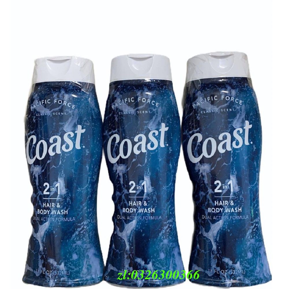 Sữa Tắm Dầu Gội 532Ml Coast 2 Trong 1