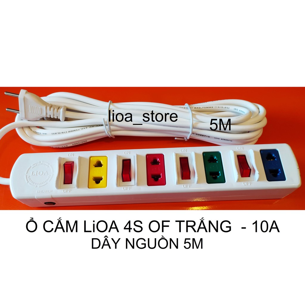 Ổ CẮM ĐIỆN LiOA LOẠI 4OSFW. - TRẮNG