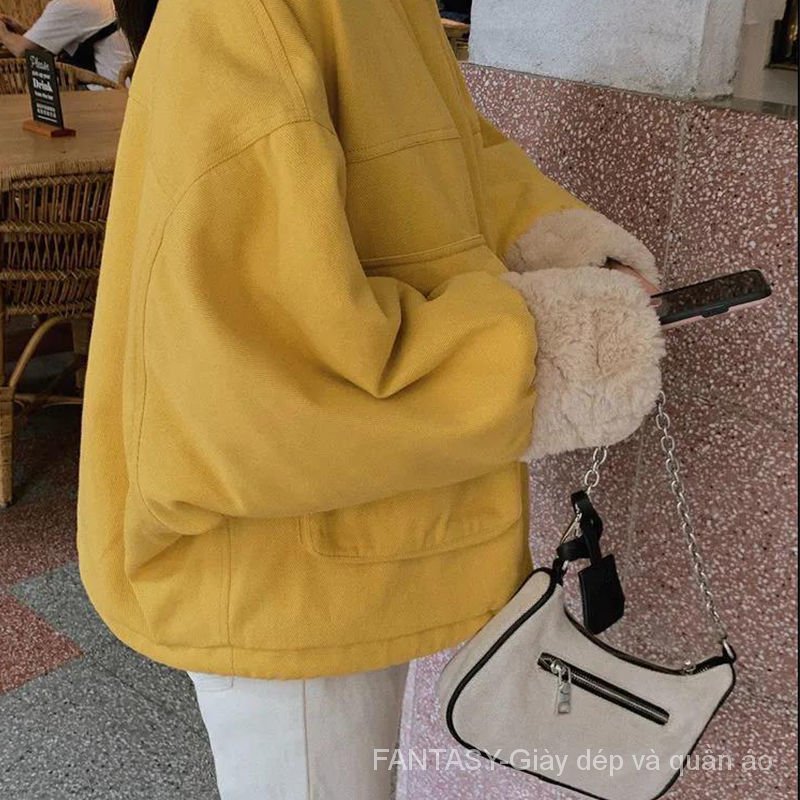 Áo Khoác Giữ Ấm Thời Trang Phong Cách Hàn Quốc Cho Nữ