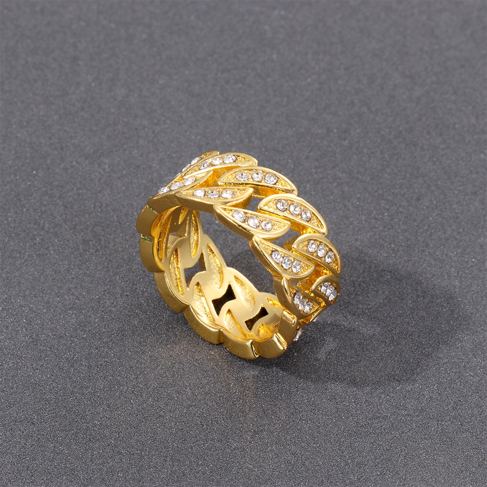 Nhẫn đính đá sáng bóng thời trang cho nam nữ