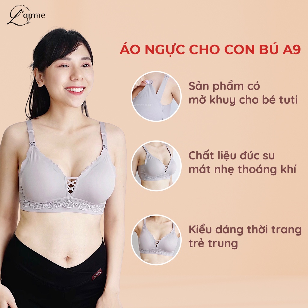 Áo ngực cho con bú A9 không gọng nâng đỡ tốt giữ dáng mặc sau sinh thoải mái by LAMME