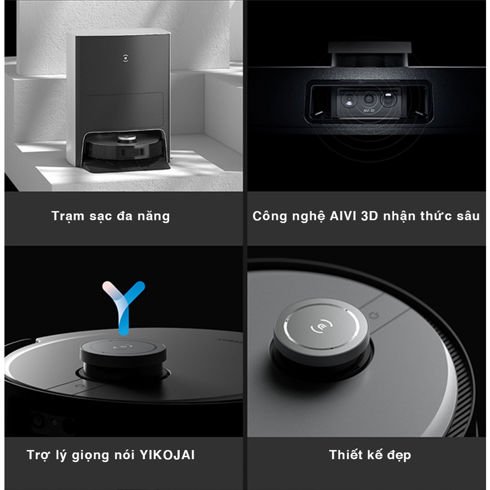 Robot Hút Bụi Lau Nhà Ecovacs Deebot X1 OMNI - Tự Động Đổ Rác và Tự Động Giặt Khăn Lau