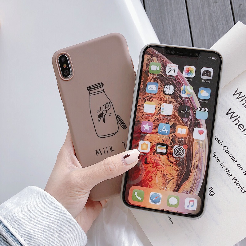 Ốp lưng mềm họa tiết ly trà sữa cho các dòng OPPO | BigBuy360 - bigbuy360.vn