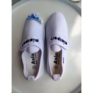 Giày Bata ASIA vải dán trắng bé trai/gái size 30-40