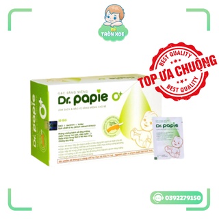 Gạc rơ lưỡi dr papie vệ sinh răng miệng cho bé - hộp 30 miếng