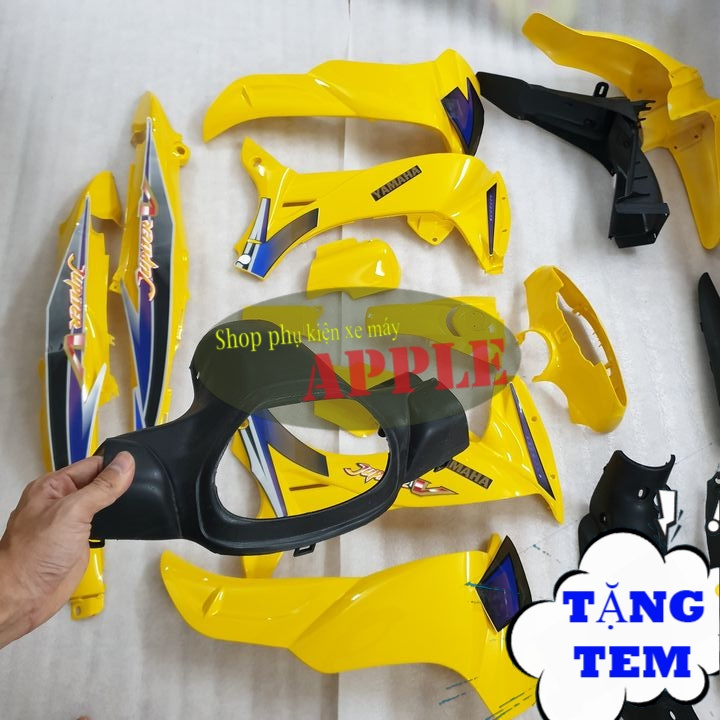 Dàn áo xe Jupiter V nhựa ABS cao cấp màu Vàng  Bộ vỏ nhựa xe Jupiter V - SPA-DG-JuV