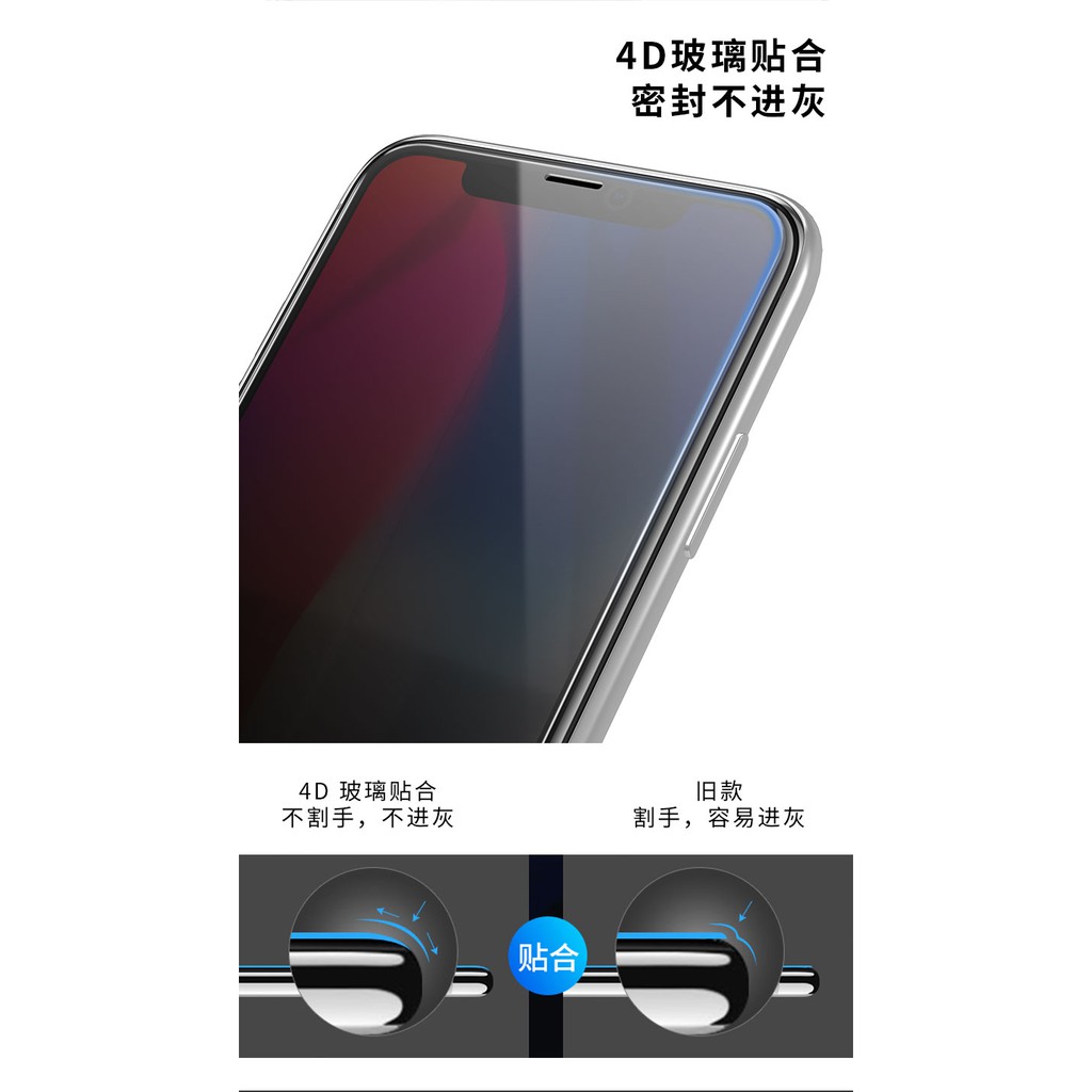 Kính cường lực chống nhìn trộm Full màn WTP - 012 KINGKONG 4D WK DESIGN cho iPhone