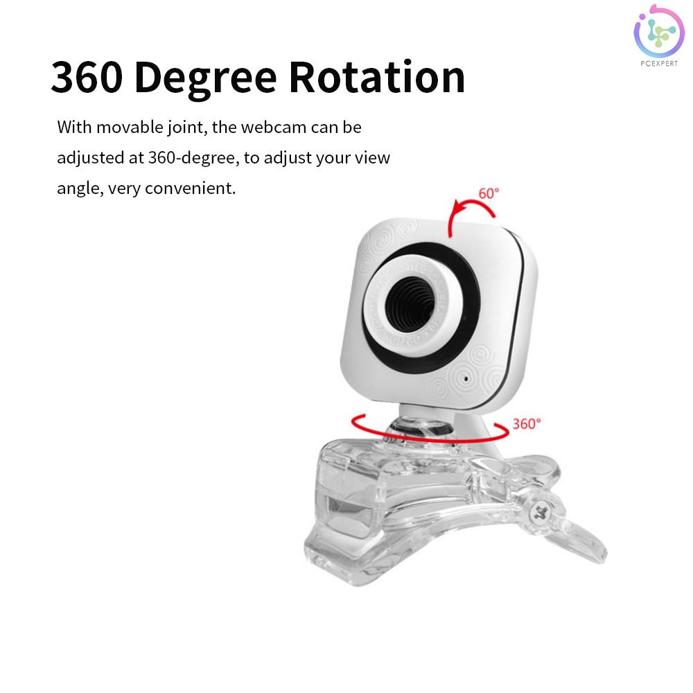 Portable HD Webcam 480P 0.3MP 30fps Camera with Clear Mount Clip Built-in Microphone Notebook Laptop PC Desktop Computer Web Video Camera USB Plug &amp; Play for Online Conferences Meeting Video Call Live Streaming