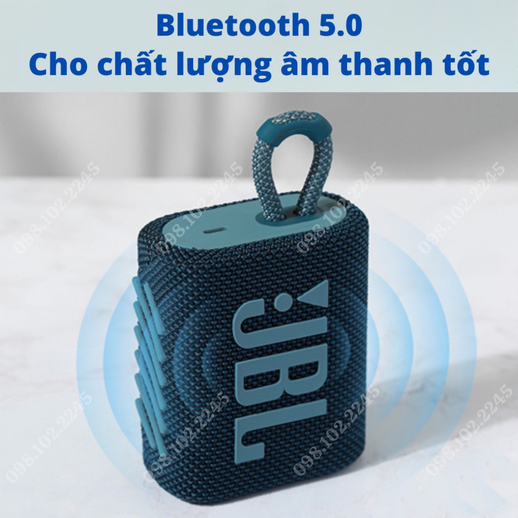 [Mã ELHACE giảm 4% đơn 300K] Loa bluetooth mini, JBL Go 3 Fullbox new 100% + Bảo hành 6 tháng