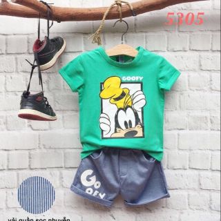 Set đồ bé trai thương hiệu MAX in chó Goofy