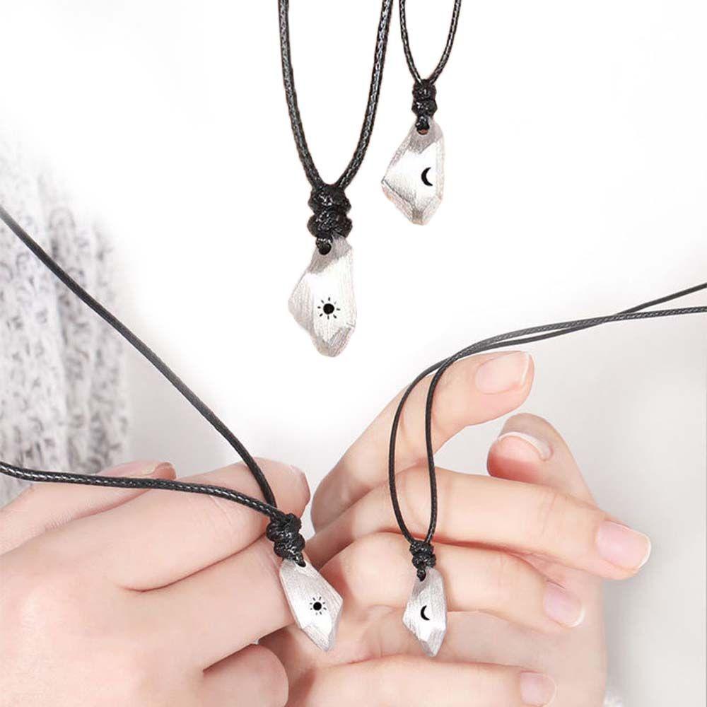 Needway Vòng cổ Cặp Đôi Khoảng Cách Sáng Tạo Phù Hợp Với Tình Bạn Mặt Điều Ước|Vòng cổ Mặt Trái Tim Cho Cặp Đôi