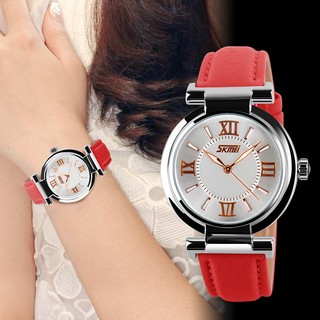 Đồng hồ nữ cao cấp skmei 9075 dây da
