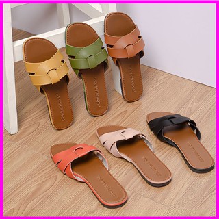 Dép Đế Bệt Nữ Erosska Quai Ngang Đan Chéo Thời Trang Đẹp Sandal Rẻ DE-028