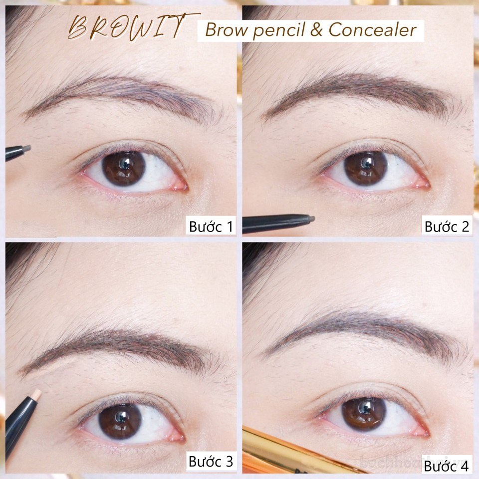 Kẻ lông mày che khuyết điểm Browit Perfectly Defined Brow Pencil &amp; Concealer