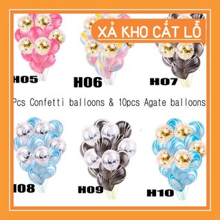 Set 20 bóng ánh kim kết hợp bóng pastel như hình dùng trang trí sinh nhật kèm video thật chuẩn màu như ảnh