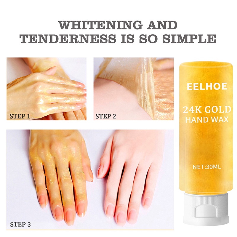EELHOE Vàng 24K Mật Ong Bóc Sáp Tay Dưỡng Ẩm Đường Nét Chăm Sóc Tay Tẩy Tế Bào Chết Vết Chai Sáp Tay-Ampe