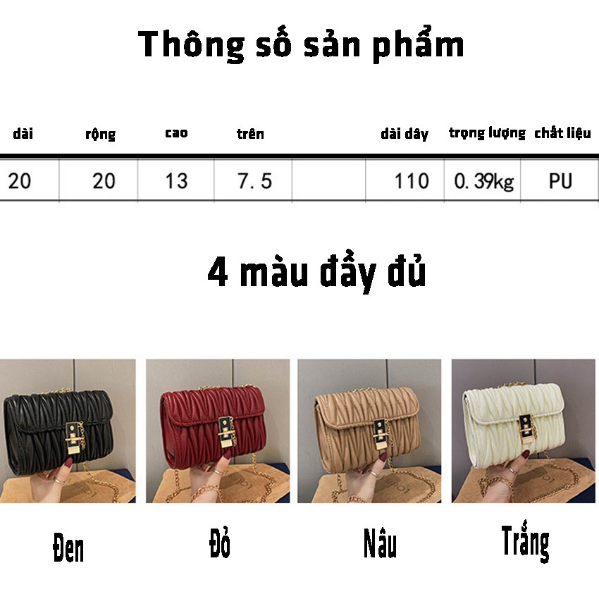 Túi đeo chéo nữ Cao Cấp thời trang đựng đồ cá nhấn dùng đi làm đi chơi-Túi xách nữ