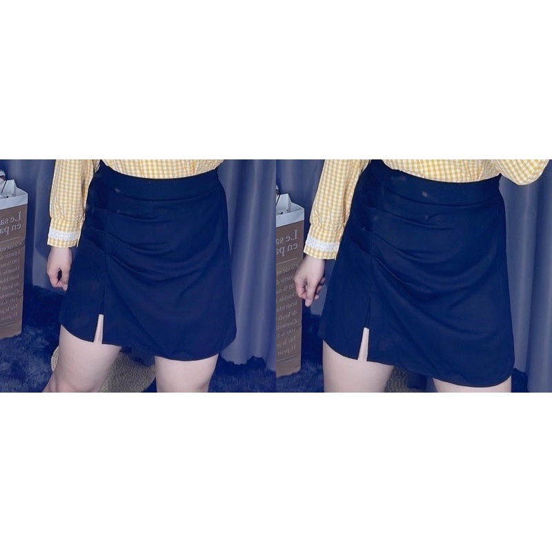 [Ảnh thật] 60-90kg Bigsize QUẦN VÁY XẺ TÀ XẾP THÂN GIÁ RẺ