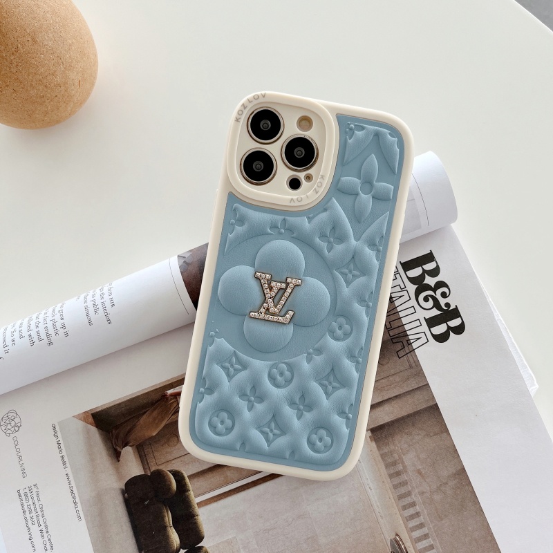 Ốp Điện Thoại Chống Sốc Màu Kẹo Ngọt In Logo LVy Cho iPhone 14 13 12 11 Pro Max XS XR X 8 7 6 6S Plus + SE 2020
