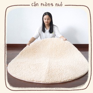 Thảm lông tròn trải sàn phong cách Hàn Quốc - round carpet