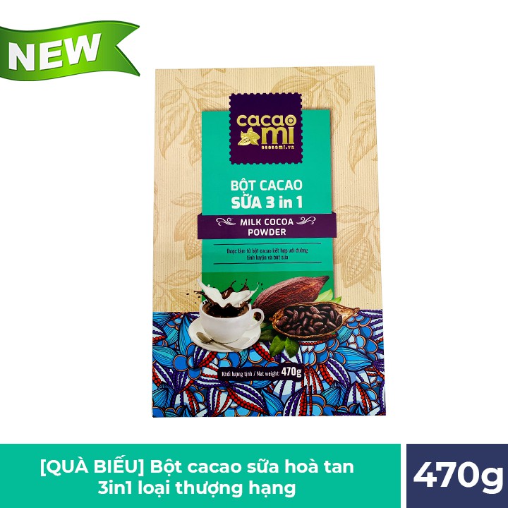 Bột cacao sữa CacaoMi 3in1 470g