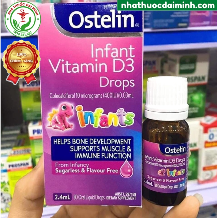 [Chính Hãng] Vitamin D3 Ostelin Infant Drops 2,4ml Của Úc - Bổ Sung Vitamin D3 Cho Trẻ Sơ Sinh