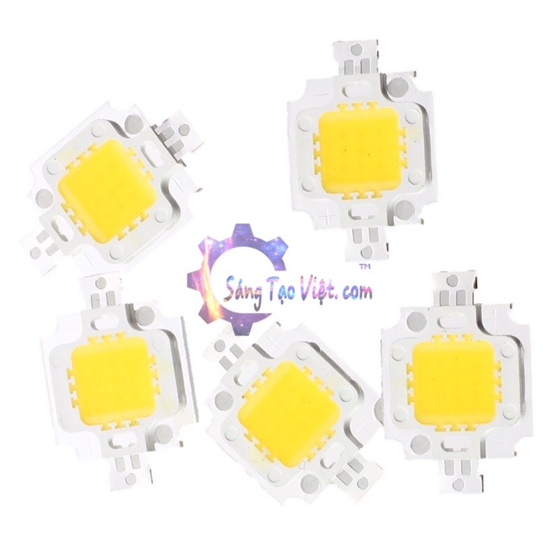 Bóng đèn LED, chip LED 10W 9-12v sáng vàng