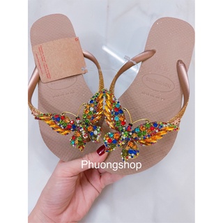  Dép havaianas chính hãng vàng kim tuyến quai 