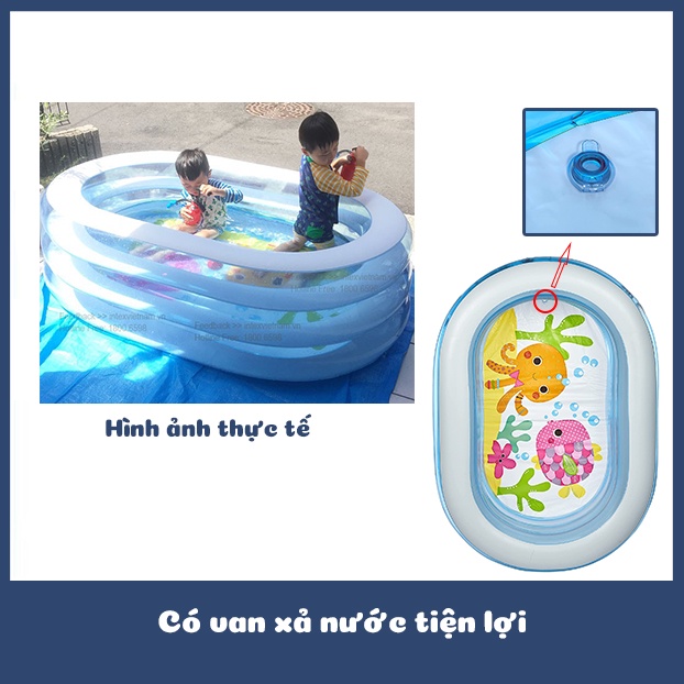 Bể bơi phao mini trẻ em trong nhà INTEX 57482 cho bé từ 1 đến 5 tuổi - Bảo hành 12 tháng