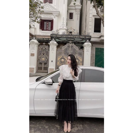 SET ÁO REN TƠ MIX CV VON DÀI SANG CHẢNH😍
