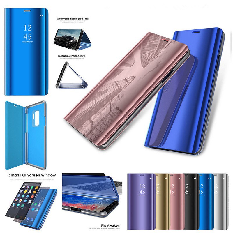 Bao da Ốp lưng tráng gương cho Samsung J7 J5 J2 Prime A12 A02 A10 A20 A30 M10