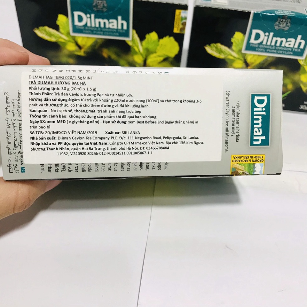 Trà Bạc hà Dilmah Mint – hộp 30g/ 20 túi lọc