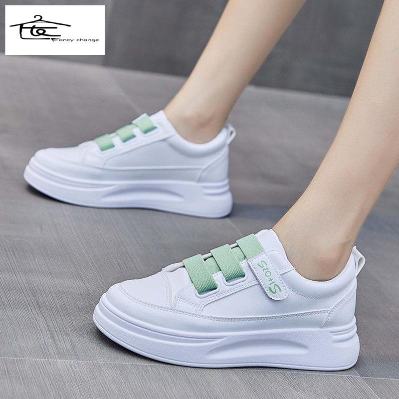 Giày Thể Thao Bằng Da Đế Dày Thời Trang Năng Động Dành Cho Nữ