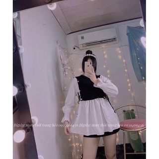 ÁO PEPLUM PHỐI NÚT [ BIGSIZE 60-90KG ]