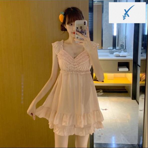 💚ORDER💚🎀FREESHIP🎀 Đồ ngủ của phụ nữ mùa xuân và mùa hè ngọt ngào mặc tại nhà