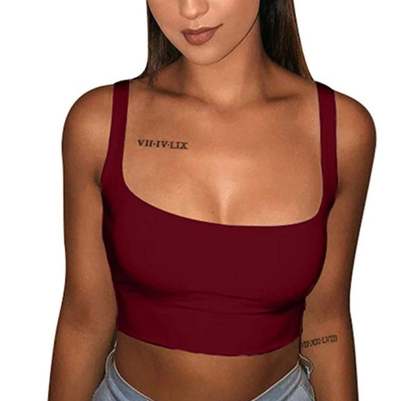 Áo croptop TODOBLACK không tay màu trơn phong cách thể thao thời trang mùa hè quyến rũ cho nữ