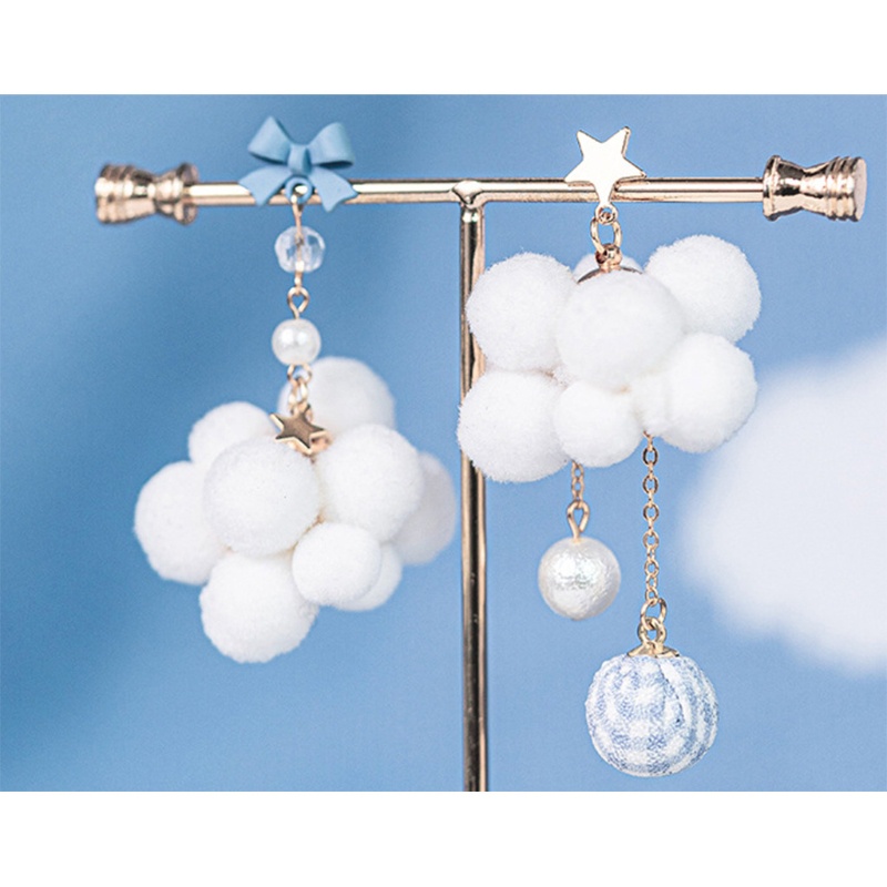 Bông Tai Hình Đám Mây Đơn Giản Dễ Thương Cho Nữ