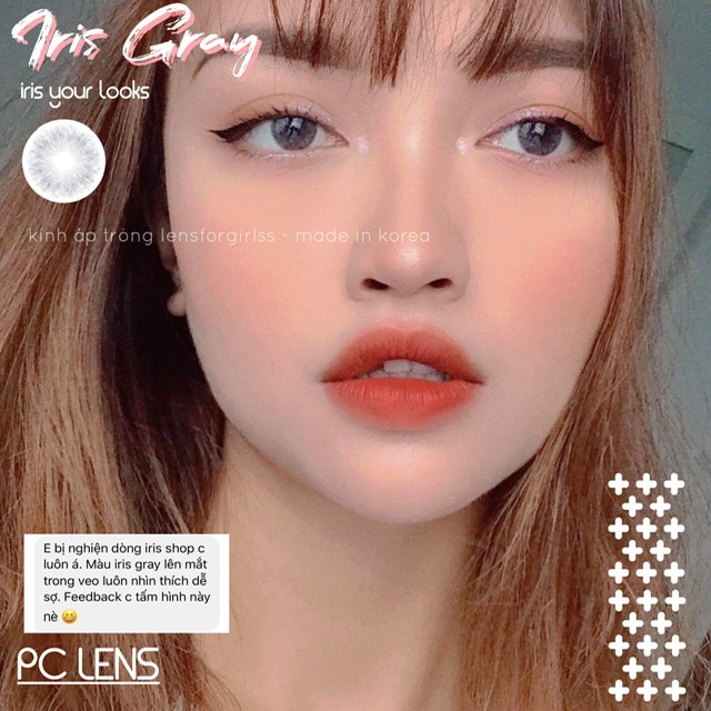 Kính áp tròng Siesta CRYSTAL IRIS GRAY dành cho mắt nhạy cảm - Pc Hydrogel (Hsd 6 tháng)