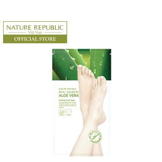 Mặt nạ tẩy da chết cho chân NATURE REPUBLIC Real Squeeze Aloe Vera Peeling Foot Mask 25g/1mask