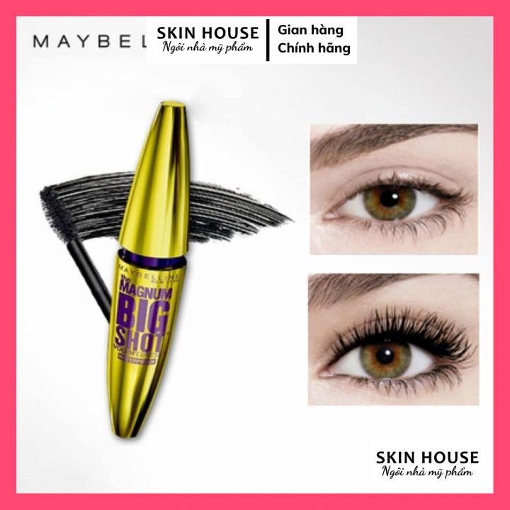 Mascara Maybelline New York The Magnum Big Shot Waterproof Dày Mi Cực Đại  Chuốt Mi Không Lem Không Trôi 10ml