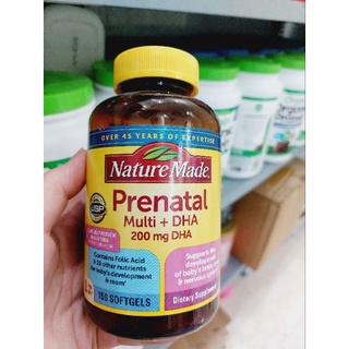 [150 Viên] Thuốc Bổ Cho Bà Bầu Nature Made Prenatal Multi DHA Mẫu Mới
