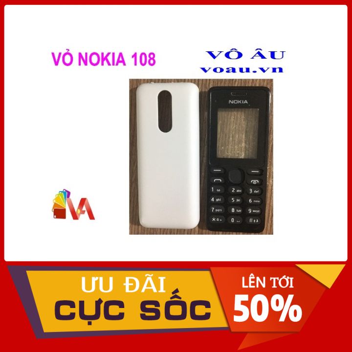 VỎ NOKIA 108 MÀU TRẮNG KHÔNG PHÍM