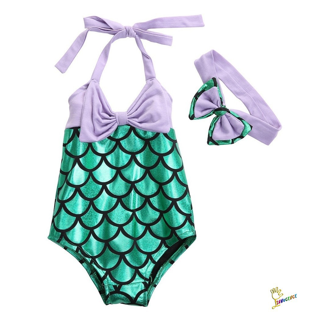 ❤XZQ-Fashion  Stock Mermaid Toddler Kids Girls Swimwear Bikini Set Swimsuit Bathing Suit