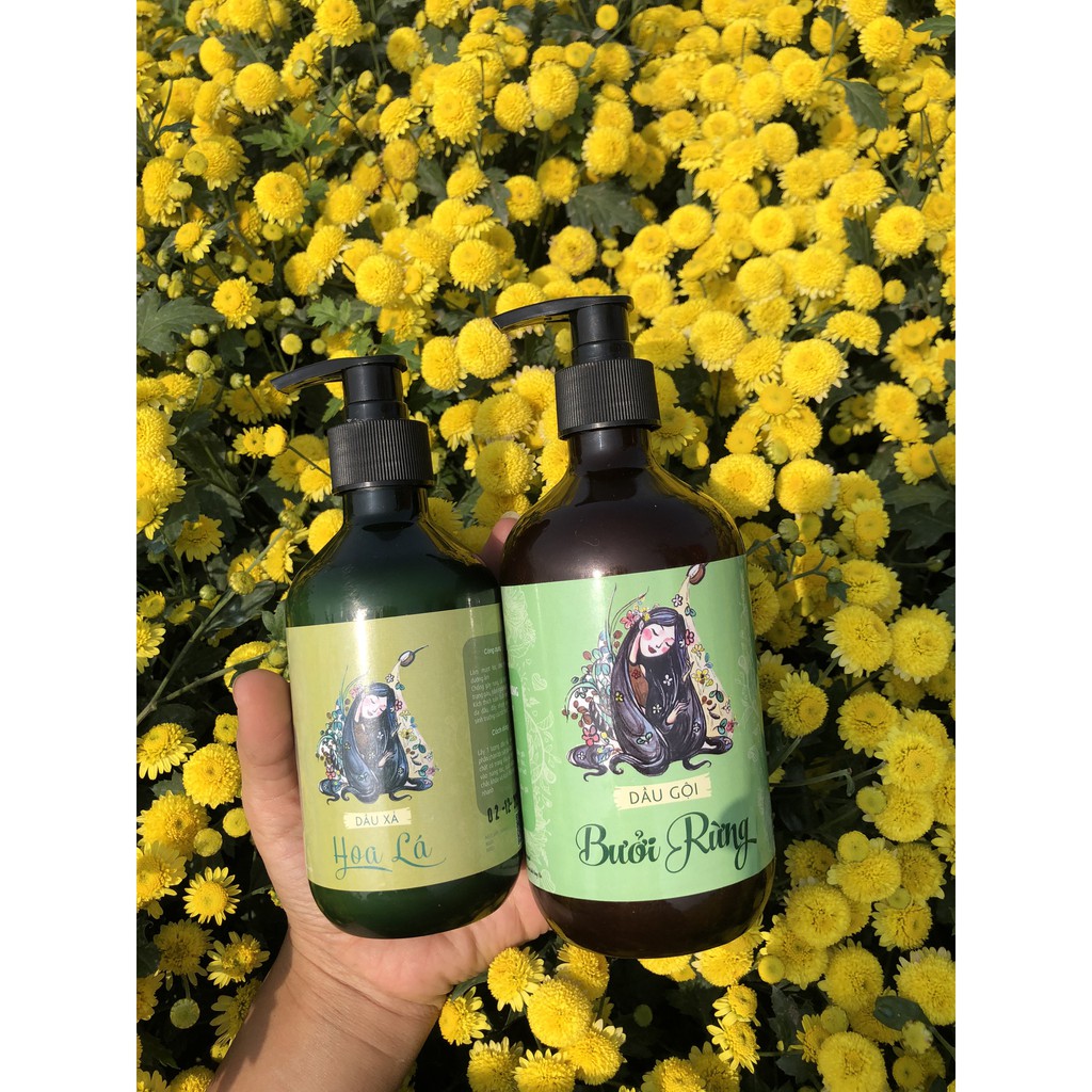 Dầu gội bưởi, Dầu gội đầu thiên nhiên mượt tóc, ngăn, chống, giảm rụng tóc, mọc tóc con MỘC NHAN 500ml - handmade