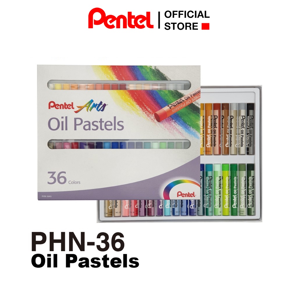 Sáp Màu Dầu Pentel Oil Pastel 36 màu PHN-36 | Màu Sắc Tươi Sáng | An Toàn Không Độc Hại