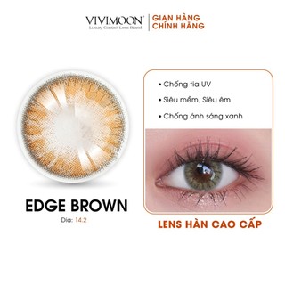 Kính áp tròng cận VIVIMOON, Lens cận Edge Brown 14.2 mm
